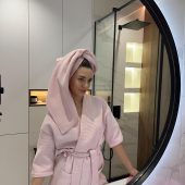 Waffle 100% Cotton Robe & Towel Set, Bridesmaid Gift, Spa Gift Box For Women, Self Care Box, Birthday Gift For Her, Mother’s Day Gift Box