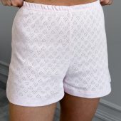 Rose Amour Women’s Pajama Set, Pink Cotton Sleepwear With Hearts, Romantic Loungewear Shorts & Tee, Gift For Her, Pink Pajama T-short