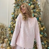 Women’s Velsoft Pajama Set Pink Heart Print, Warm Soft Loungewear, Cozy Winter Sleepwear, Plush Homewear Outfit