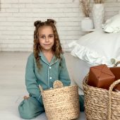 Children’s Muslin Pajama Set Viva, Soft Organic Cotton Pjs, Eco-friendly Sleepwear For Boys & Girls, Family Matching Outfit