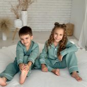Children’s Muslin Pajama Set Viva, Soft Organic Cotton Pjs, Eco-friendly Sleepwear For Boys & Girls, Family Matching Outfit