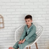Children’s Muslin Pajama Set Viva, Soft Organic Cotton Pjs, Eco-friendly Sleepwear For Boys & Girls, Family Matching Outfit