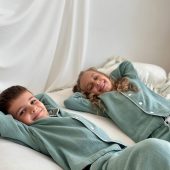 Children’s Muslin Pajama Set Viva, Soft Organic Cotton Pjs, Eco-friendly Sleepwear For Boys & Girls, Family Matching Outfit