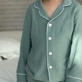 Children’s Muslin Pajama Set Viva, Soft Organic Cotton Pjs, Eco-friendly Sleepwear For Boys & Girls, Family Matching Outfit