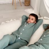 Children’s Muslin Pajama Set Viva, Soft Organic Cotton Pjs, Eco-friendly Sleepwear For Boys & Girls, Family Matching Outfit