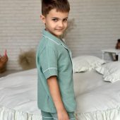 Eco-friendly Sleepwear For Boys & Girls, Children’s Muslin Pajama Set, Soft Organic Cotton Pjs For Kids, Family Matching Outfit